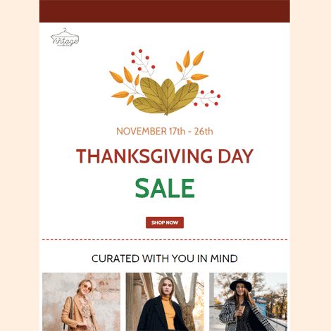 Thanksgiving Day Fall Sale Marketing